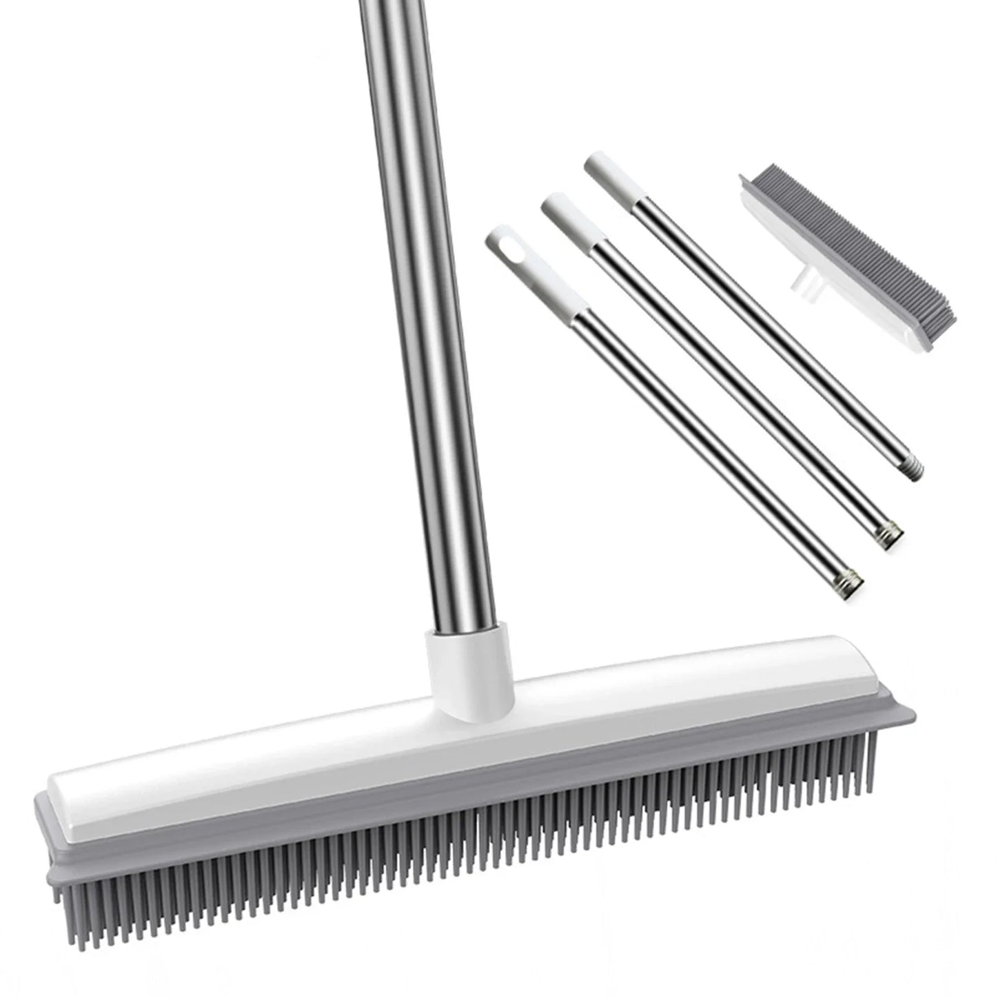 Cleaning brush set with multiple attachments on a white background