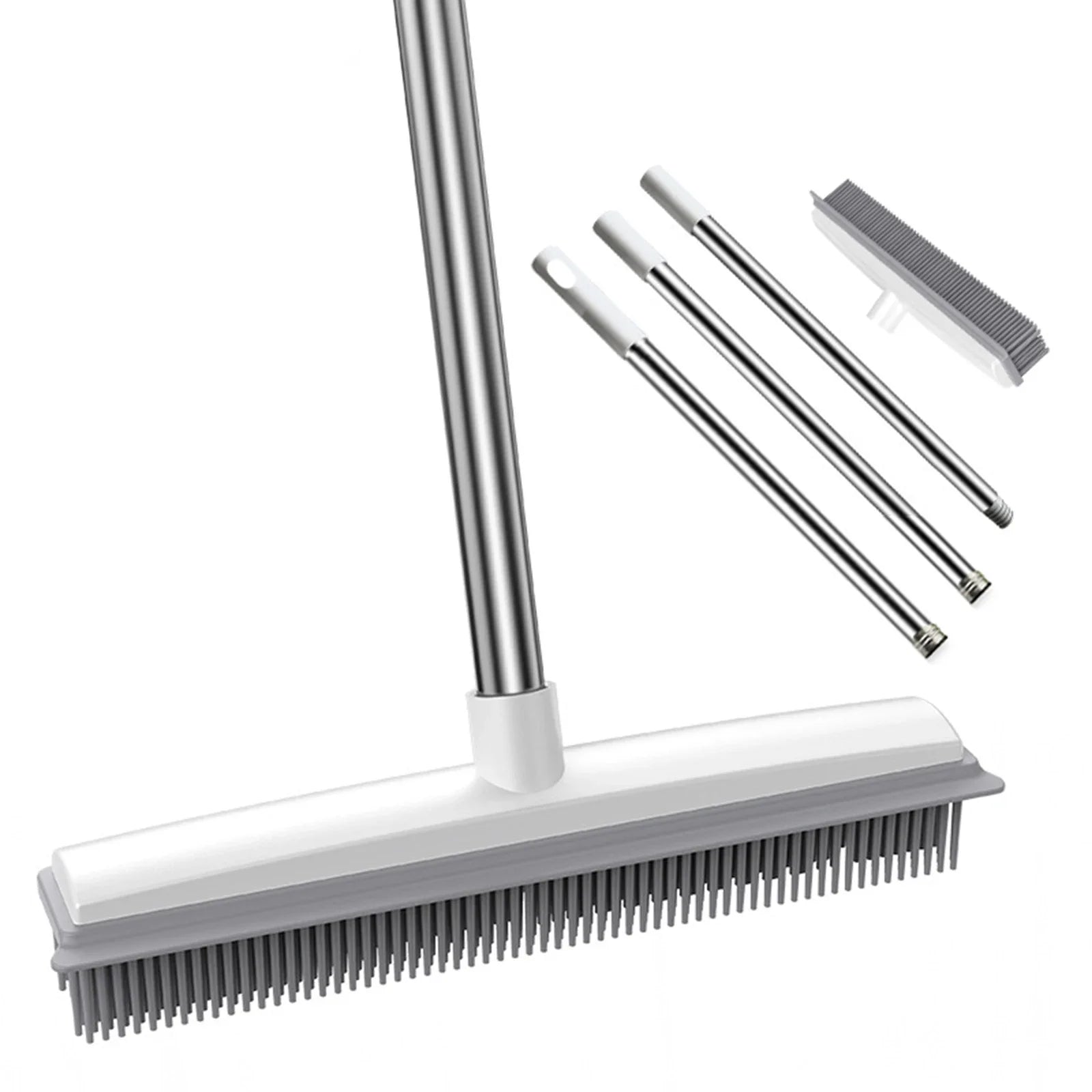 Cleaning brush set with multiple attachments on a white background